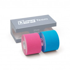 K-Tape Team Red & Blue Rolls, Grey Box