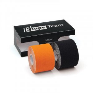 K-Tape Team Orange & Black Rolls, Black Box