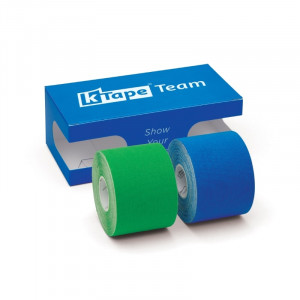K-Tape Team Green & Sport Blue Rolls, Sport Blue Box