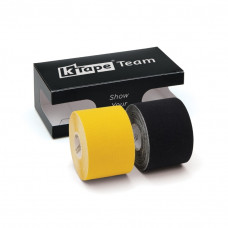 K-Tape Team Yellow & Black Rolls, Black Box